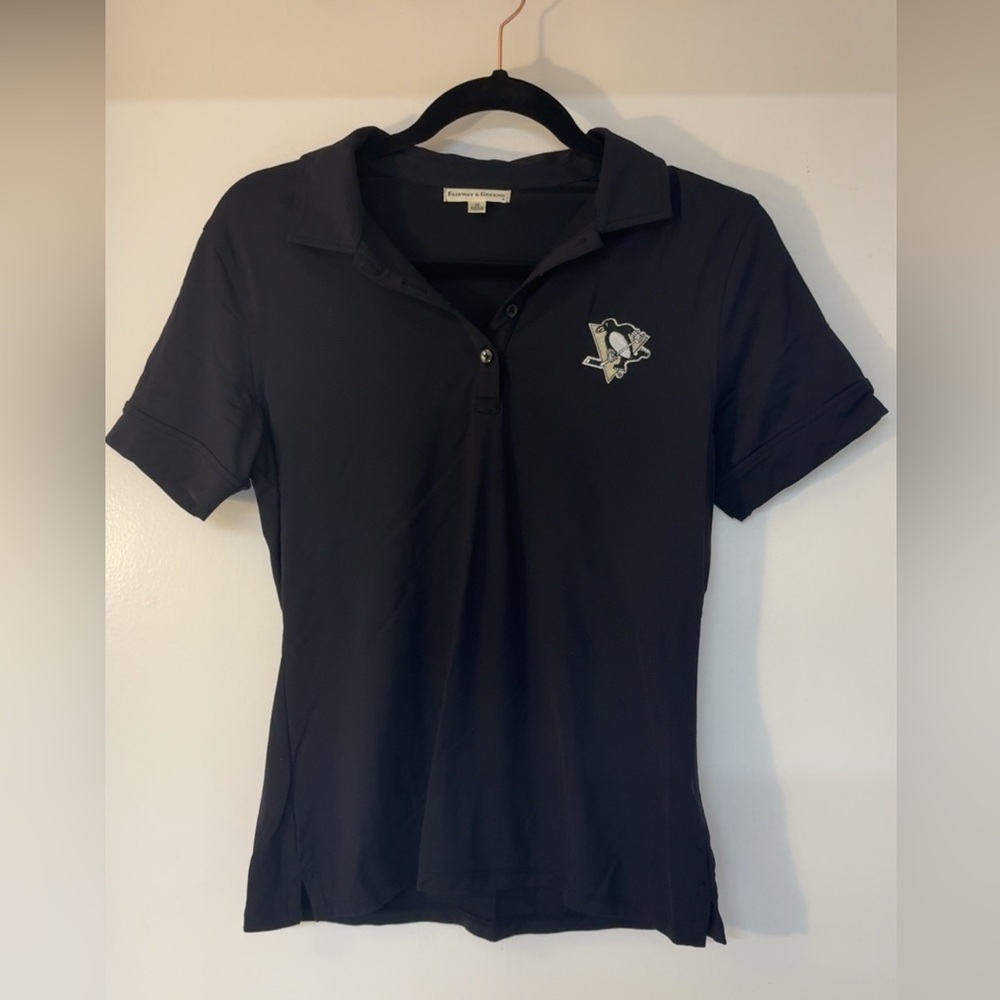 Fairway & Greene Ladies’ Black Penguins Performance Polo